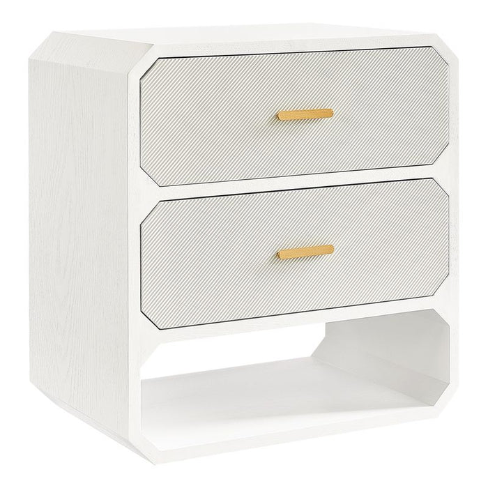 Anderson 2 Drawer Chest - White, Wood Metal