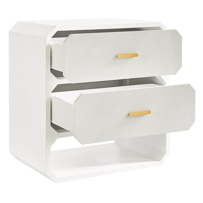 Anderson 2 Drawer Chest - White, Wood Metal