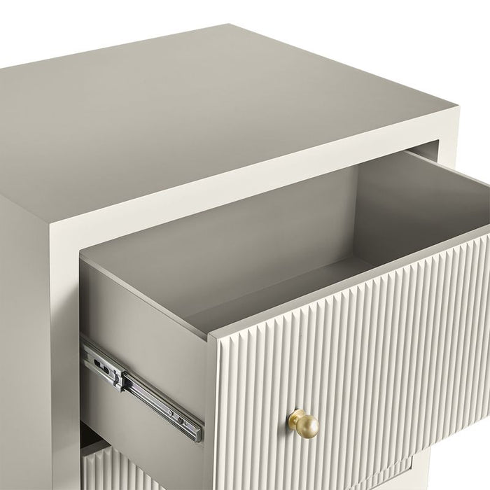 Ariana Bedside Table - Large Grey