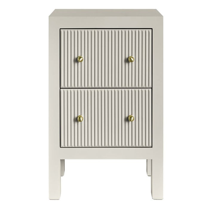 Ariana Bedside Table - Petite Grey, Metal, 65cm H