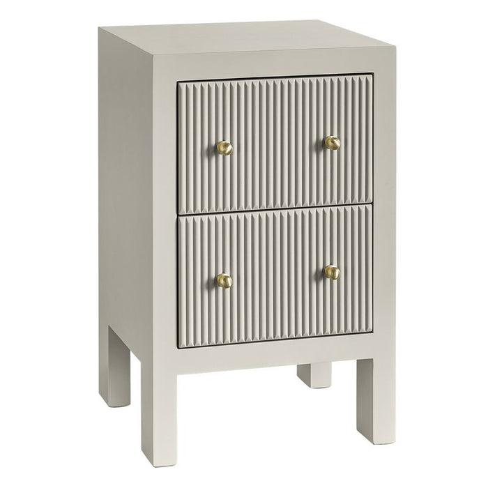 Ariana Bedside Table - Petite Grey, Metal, 65cm H
