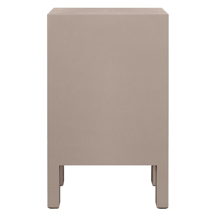 Ariana Bedside Table - Petite Taupe, Metal, 65cm H