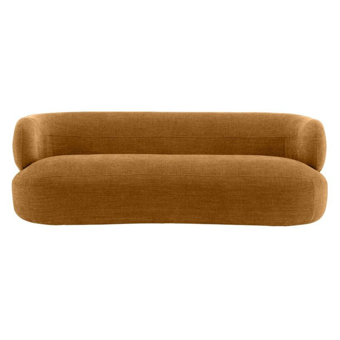 Greenwich 3 Seater Sofa - Butterscotch Chenille, Black Fabric Wood, 229.5cm