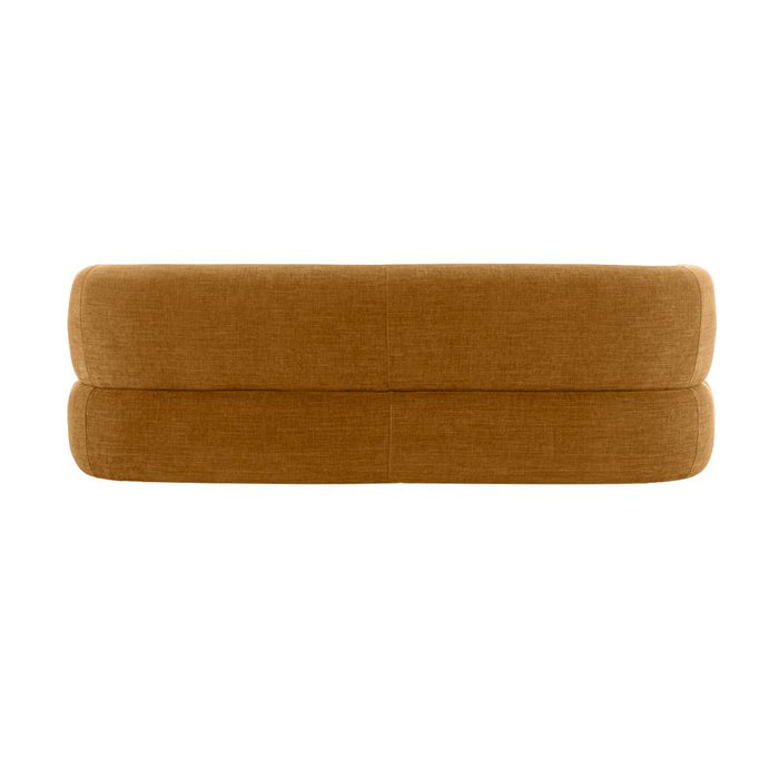 Greenwich 3 Seater Sofa - Butterscotch Chenille, Black Fabric Wood, 229.5cm