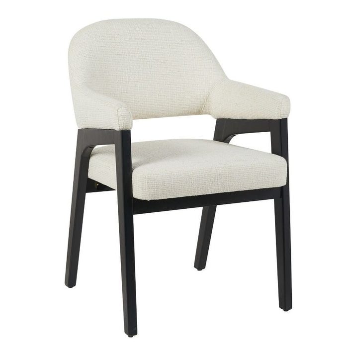 Koen Dining Chair - Ivory, Fabric Wood