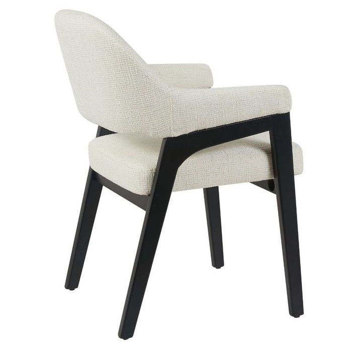 Koen Dining Chair - Ivory, Fabric Wood