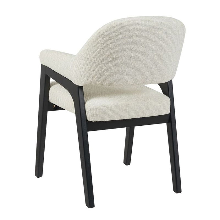 Koen Dining Chair - Ivory, Fabric Wood