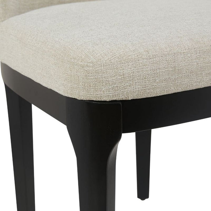 Jamie Black Dining Chair Set of 2 - Natural, Fabric Wood