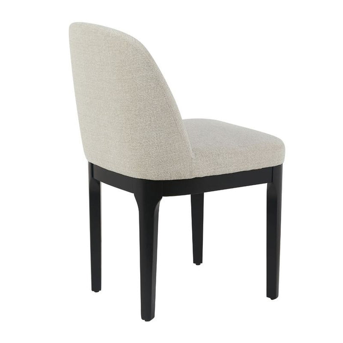 Jamie Black Dining Chair Set of 2 - Natural, Fabric Wood