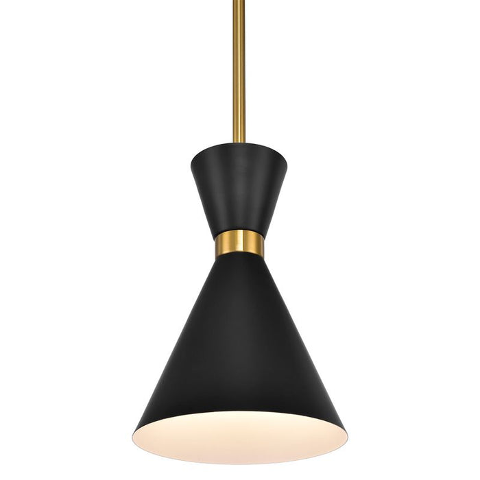 Oslo Pendant - Black w Brass