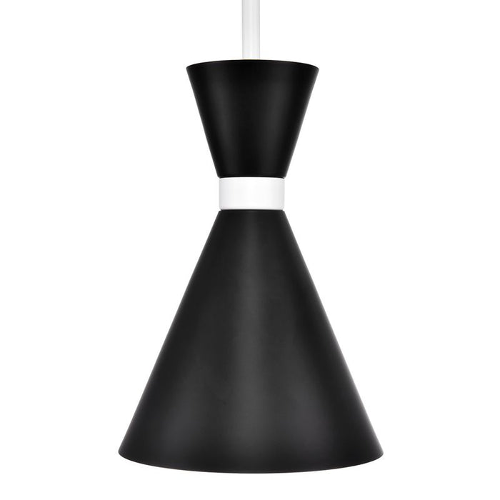 Oslo Pendant - Black w White, Metal