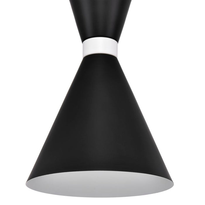 Oslo Pendant - Black w White, Metal