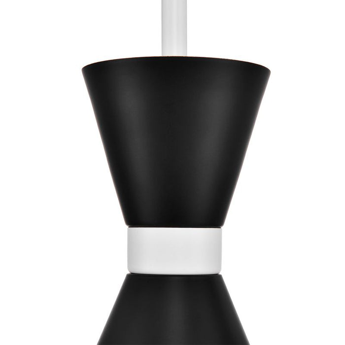 Oslo Pendant - Black w White, Metal