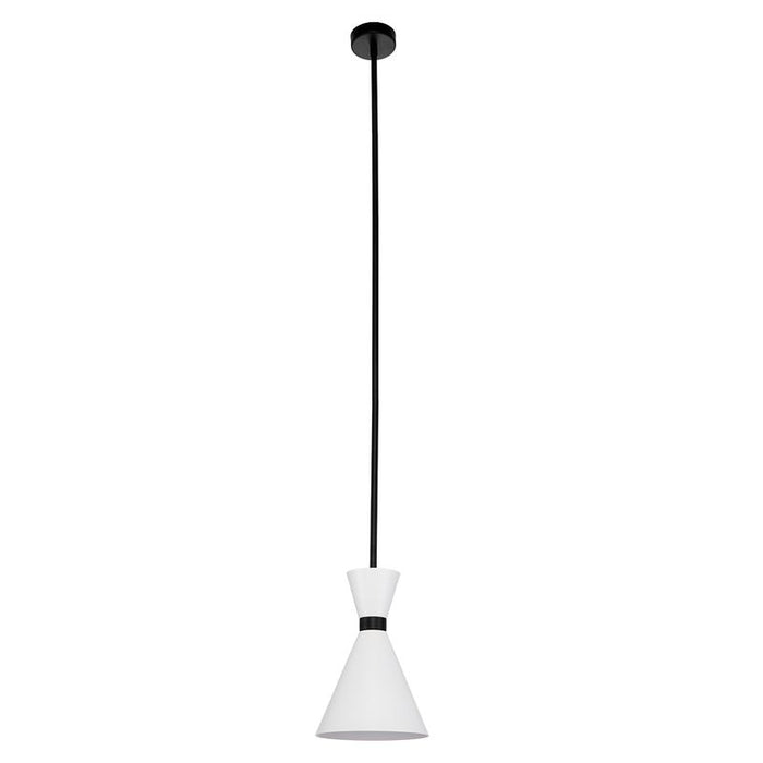 Oslo Pendant - White w Black, Metal