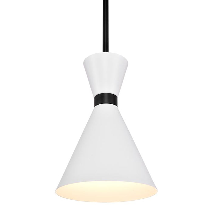 Oslo Pendant - White w Black, Metal