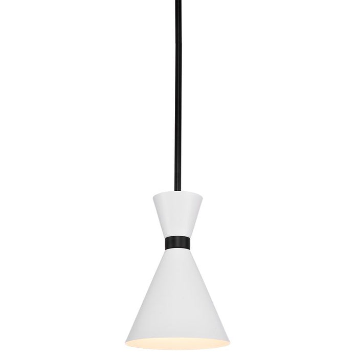 Oslo Pendant - White w Black, Metal