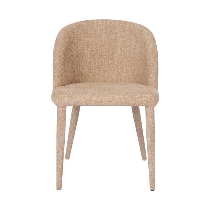 Paltrow Dining Chair - Cinnamon, Fabric Metal