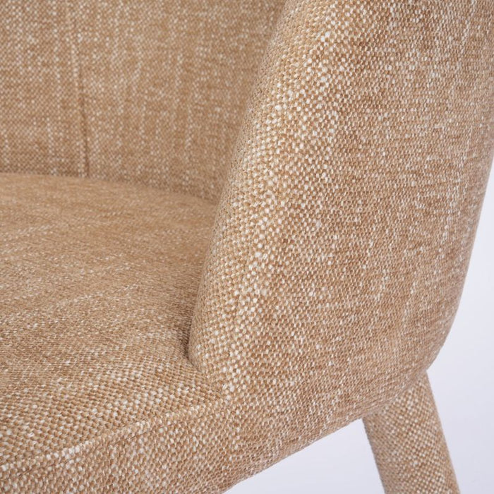 Paltrow Dining Chair - Cinnamon, Fabric Metal
