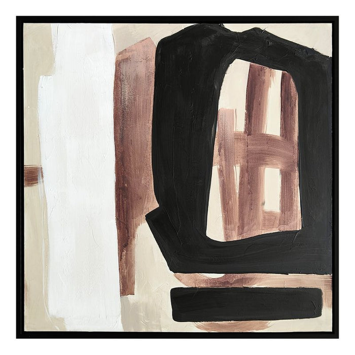 Entwined Series I Canvas Painting - Black