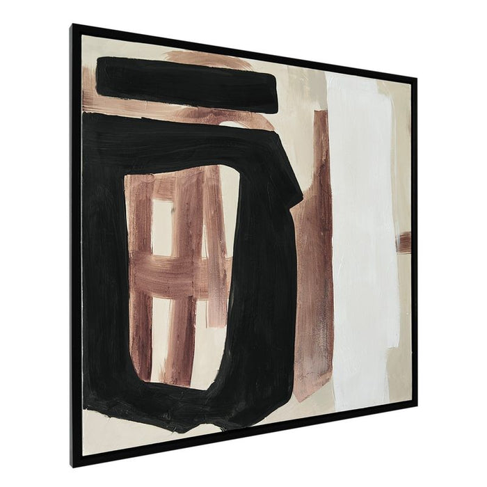 Entwined Series I Canvas Painting - Black