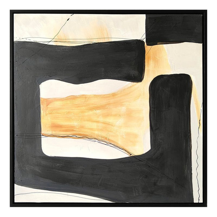 Entwined Series II Canvas Painting - Black