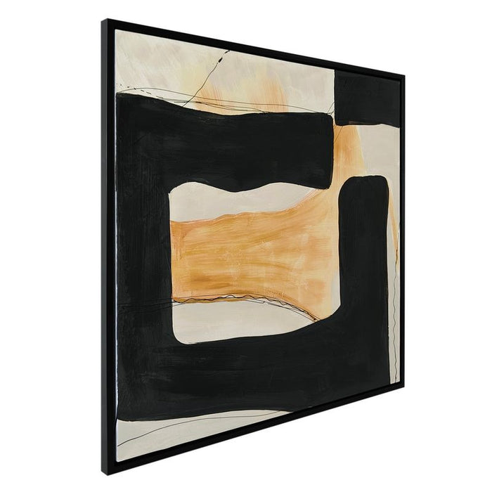 Entwined Series II Canvas Painting - Black