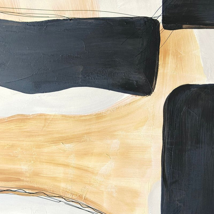 Entwined Series II Canvas Painting - Black