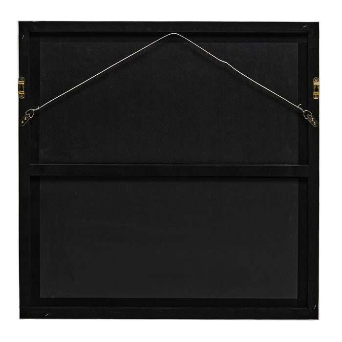 Flux Leather Wall Art - White Canvas