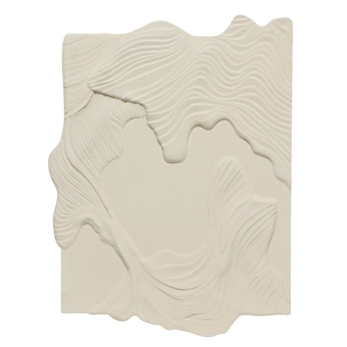 Ocean Ripple Carved Wall Art - White Canvas