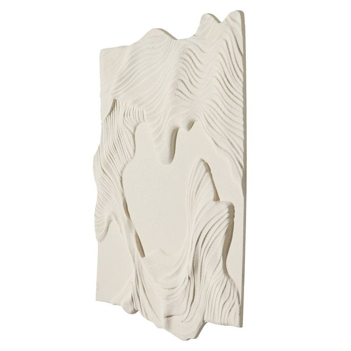 Ocean Ripple Carved Wall Art - White Canvas
