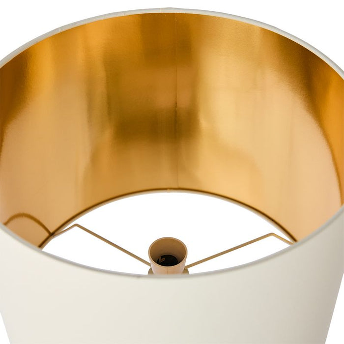 Alistair Table Lamp - Gold Fabric Glass, 69cm H