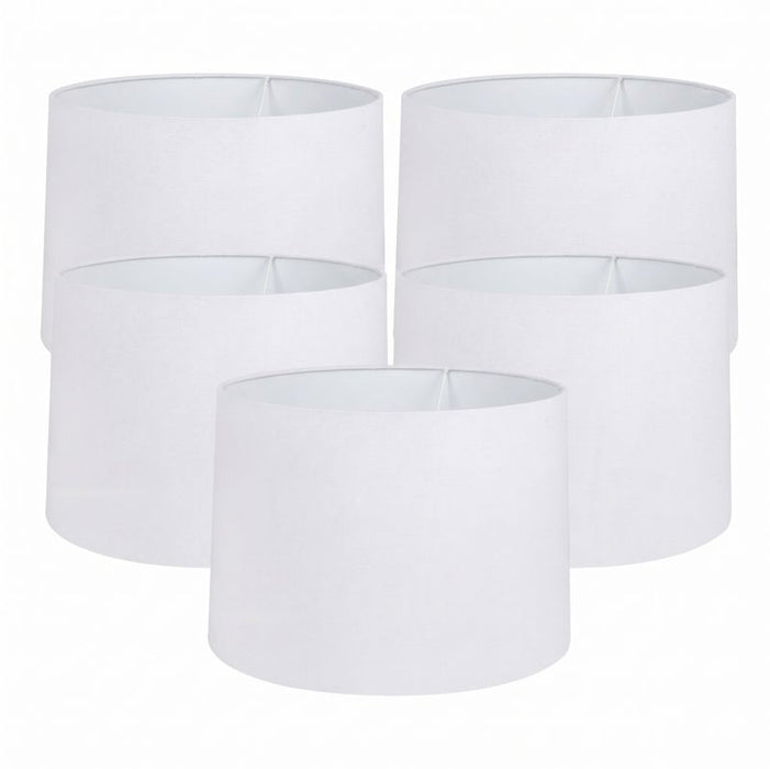 Capella Tapered Shade - Tall White - Bulk Buy Qty 5, Linen, 42cm Dia
