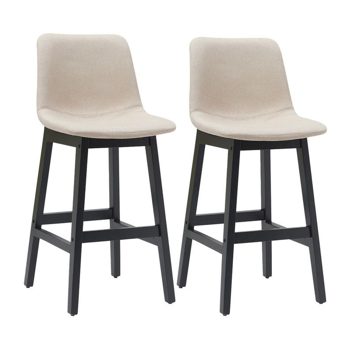 Jermaine Bar Stool Set of 2 - Sand, Fabric, 105.5cm H
