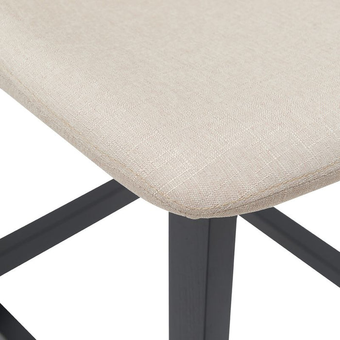 Jermaine Bar Stool Set of 2 - Sand, Fabric, 105.5cm H