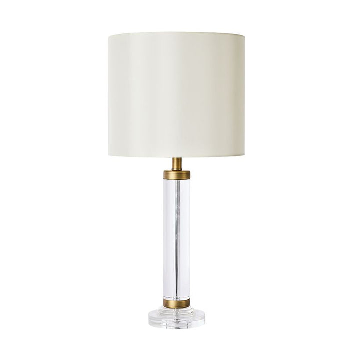 Miles Crystal Table Lamp - Fabric Glass, 73.5cm H
