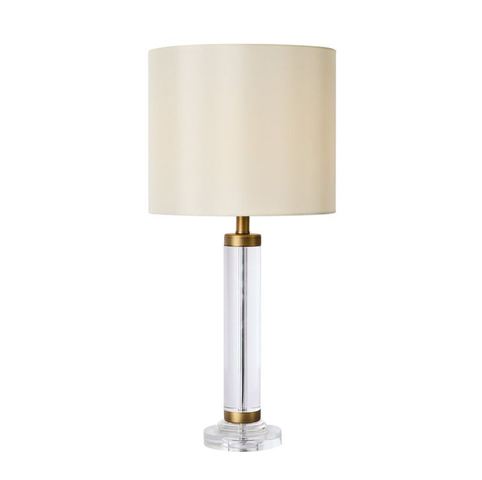 Miles Crystal Table Lamp - Fabric Glass, 73.5cm H