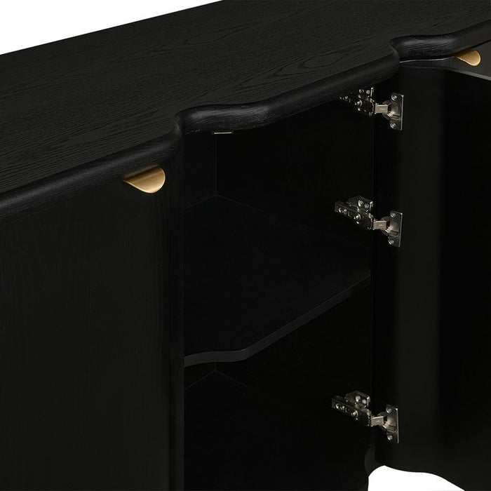 Lina Buffet - Black, Wood Metal, 1500cm