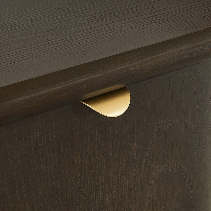 Lina Bedside Table - Smoked Oak, 55cm H