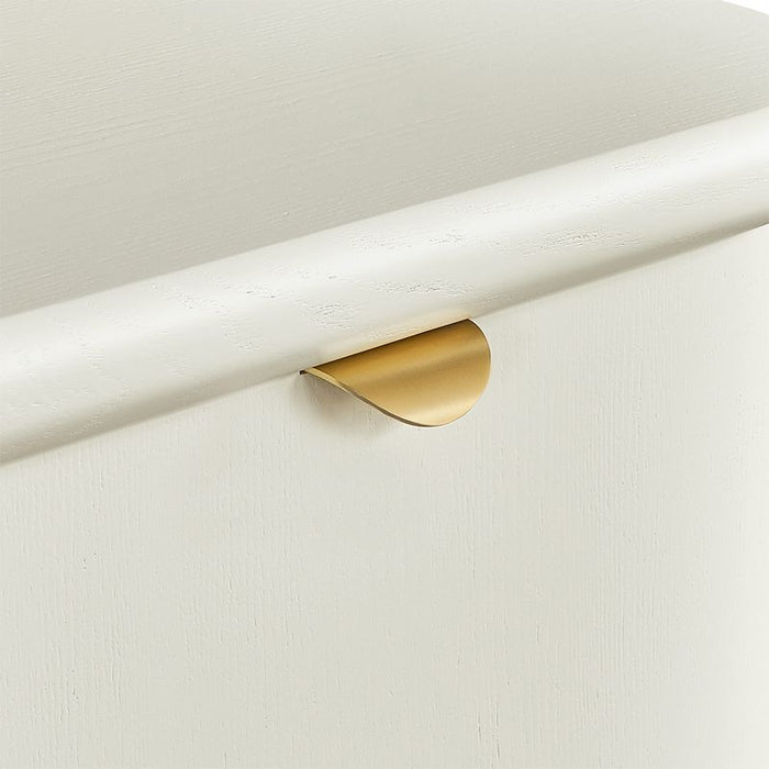Lina Bedside Table - Ivory, Wood Metal, 55cm H