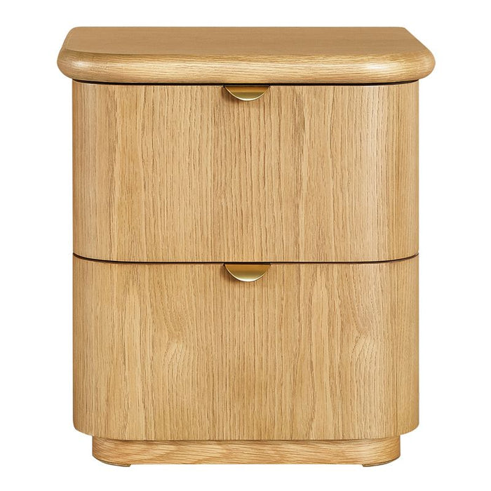 Lina Bedside Table - Natural Oak, 55cm H