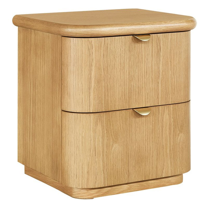 Lina Bedside Table - Natural Oak, 55cm H