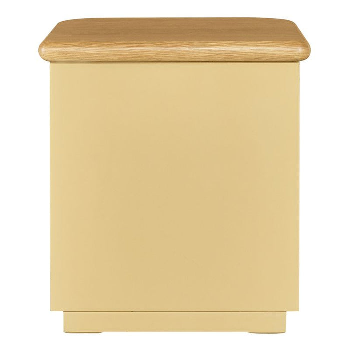 Lina Bedside Table - Natural Oak, 55cm H