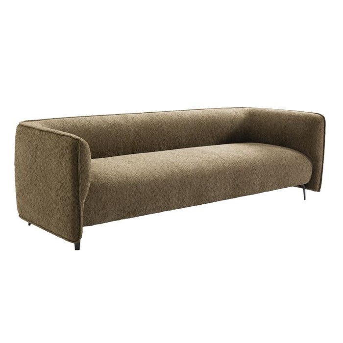 Tampa 3 Seater Sofa - Bronze, Black Boucle Wood, 231cm