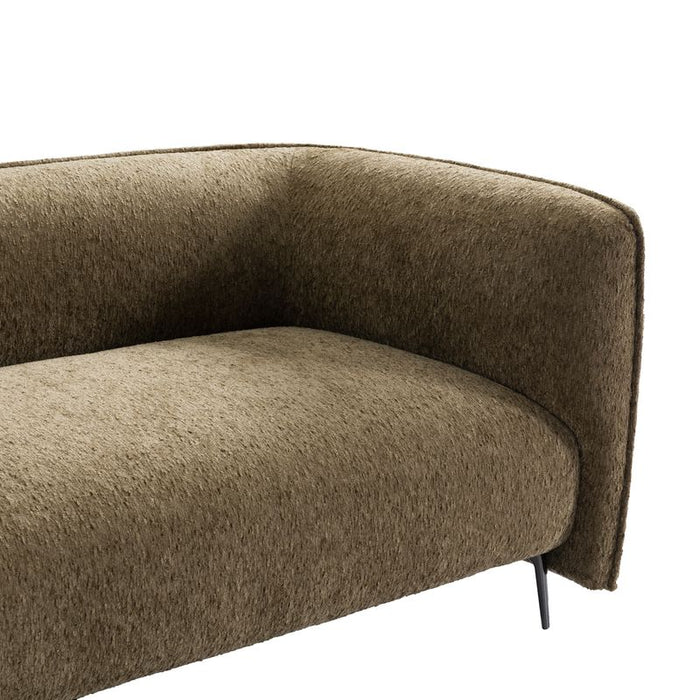 Tampa 3 Seater Sofa - Bronze, Black Boucle Wood, 231cm
