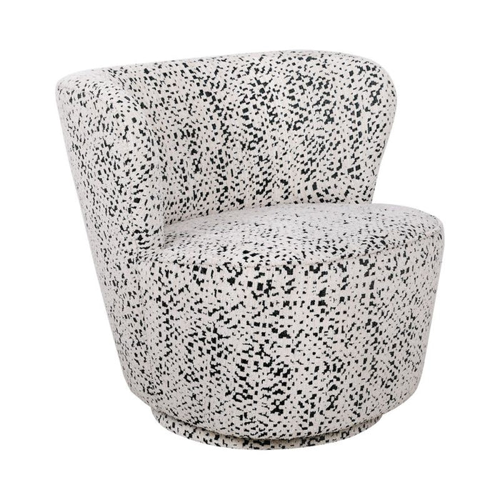 Alberta Swivel Chair - Charcoal Jacquard, Fabric Wood
