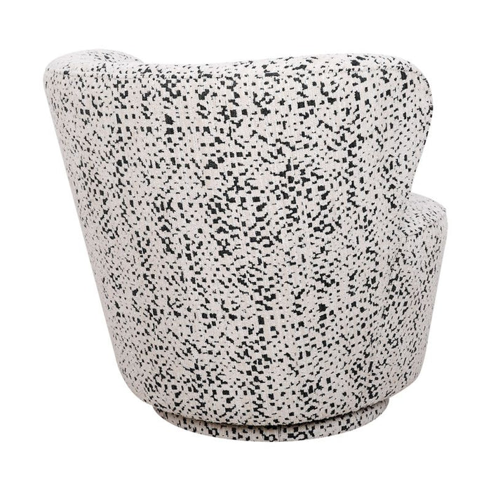 Alberta Swivel Chair - Charcoal Jacquard, Fabric Wood