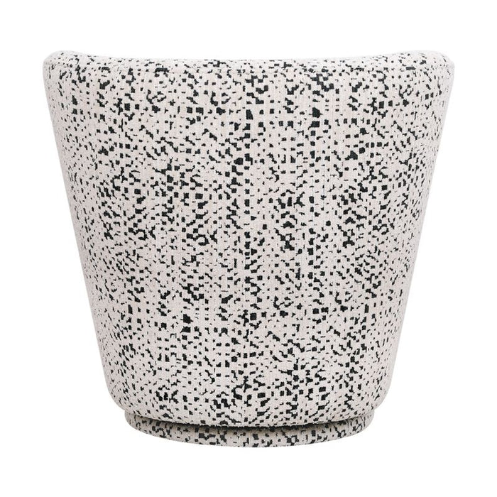 Alberta Swivel Chair - Charcoal Jacquard, Fabric Wood