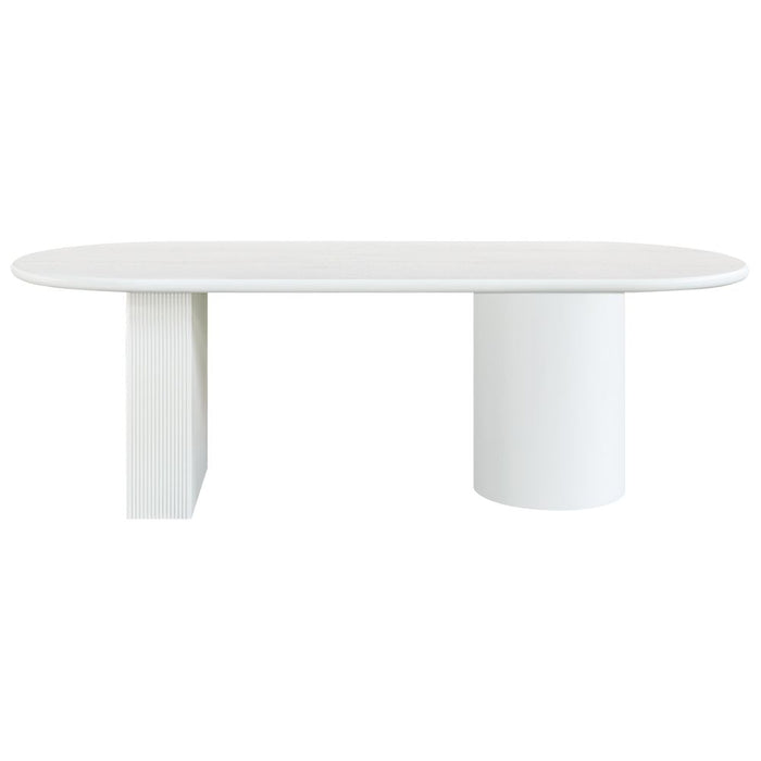 Brunella Oval Dining Table - 2.4m White