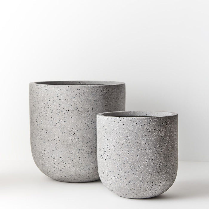 Cenzo Egg Pot (Set of 2) - Grey, 40cmh x 40cmd
