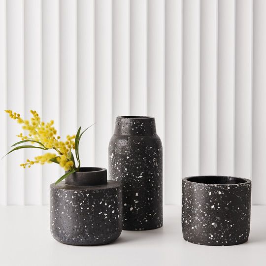 2 x Vase Tucci Black (FI8764BK)